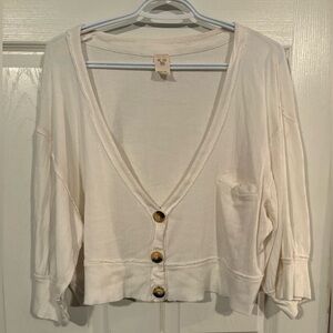 We The Free Cream Knit Top